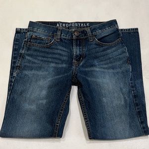 Aeropostale Driggs Slim Bootcut Jeans Boys 27x28 Blue Denim